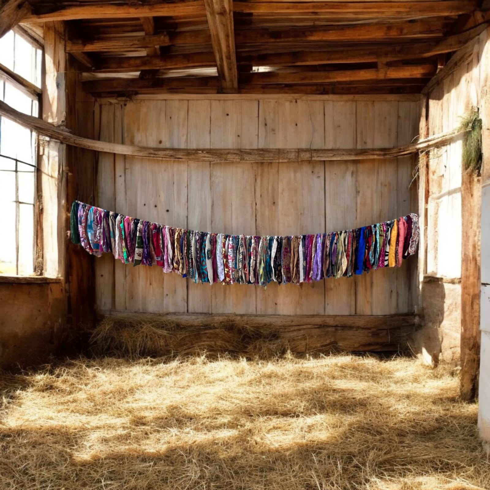 Eco-Friendly Silk Sari Valance - Bohemian Decor
